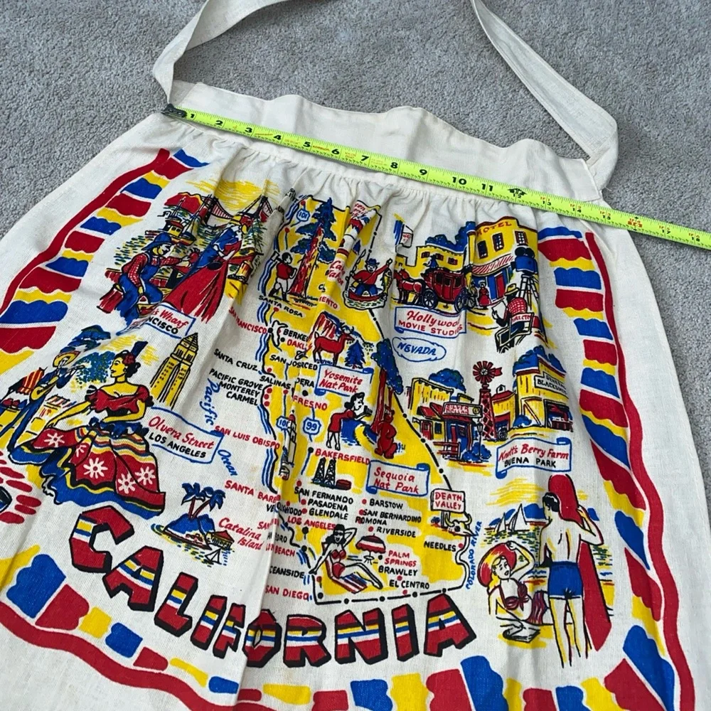 Vintage California State Half Waist‎ Apron Cotton Souvenir